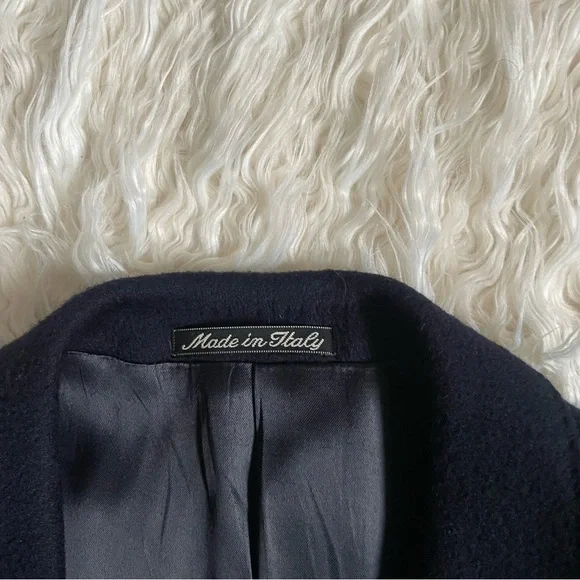 Giorgio Armani men Navy Blue + 80%Wool 20% Cashmere Coat, Sz 38 Italy - Picture 4 of 15